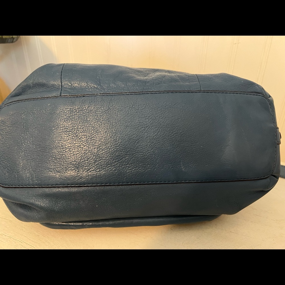 Coach Kristin domed blue leather satchel - Picture 3 of 8
